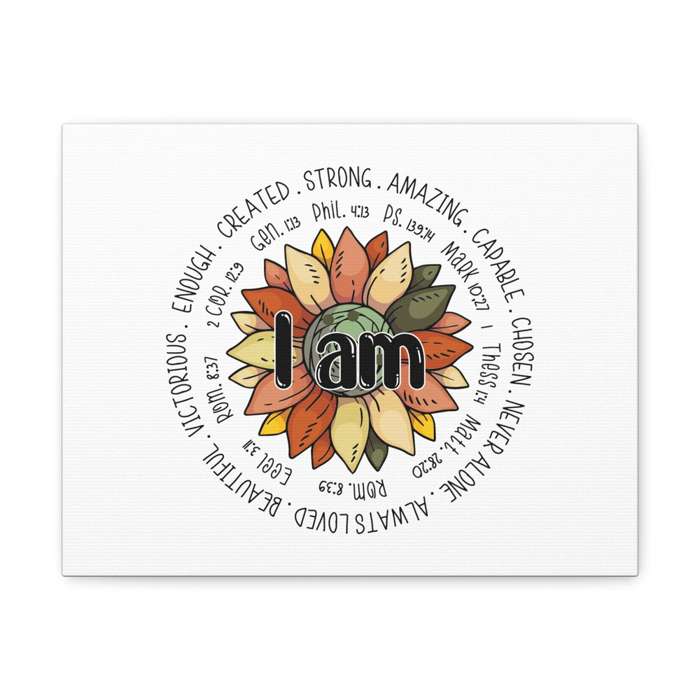 Scripture Walls I Am Created Revelation 4:11 Flower Multicolored Christian Wall
